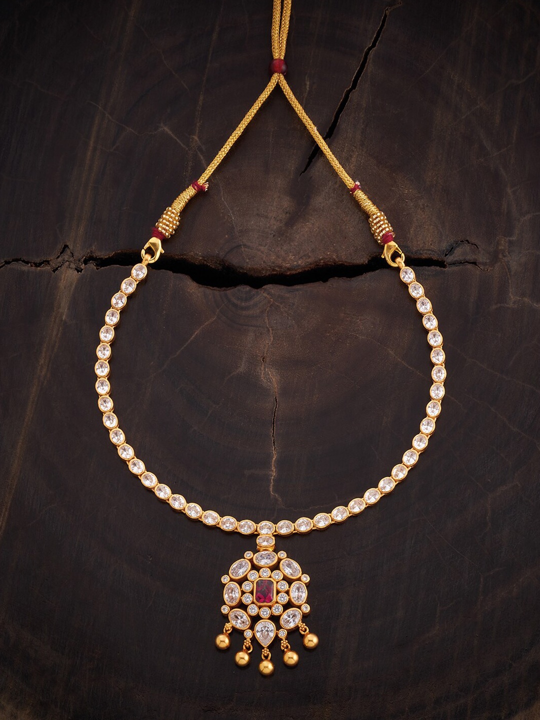 

Kushal's Fashion Jewellery 92.5 Pure Silver Necklace, Gold