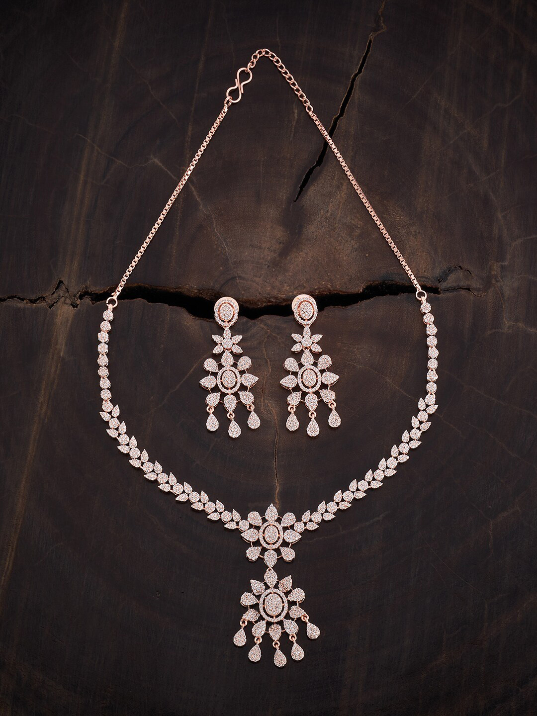 

Kushal's Fashion Jewellery Rose Gold Plated Jewellery Set