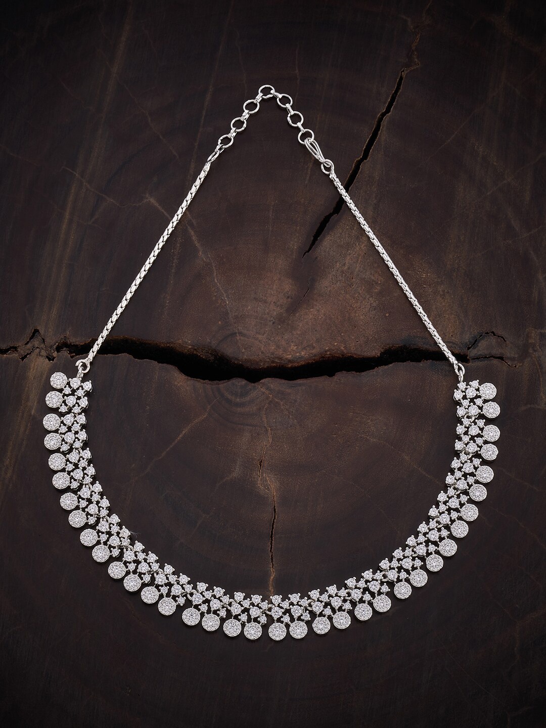

Kushal's Fashion Jewellery Copper Rhodium-Plated Necklace, White