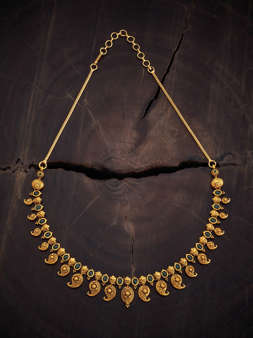 

Kushal's Fashion Jewellery Copper Gold-Plated Antique Necklace