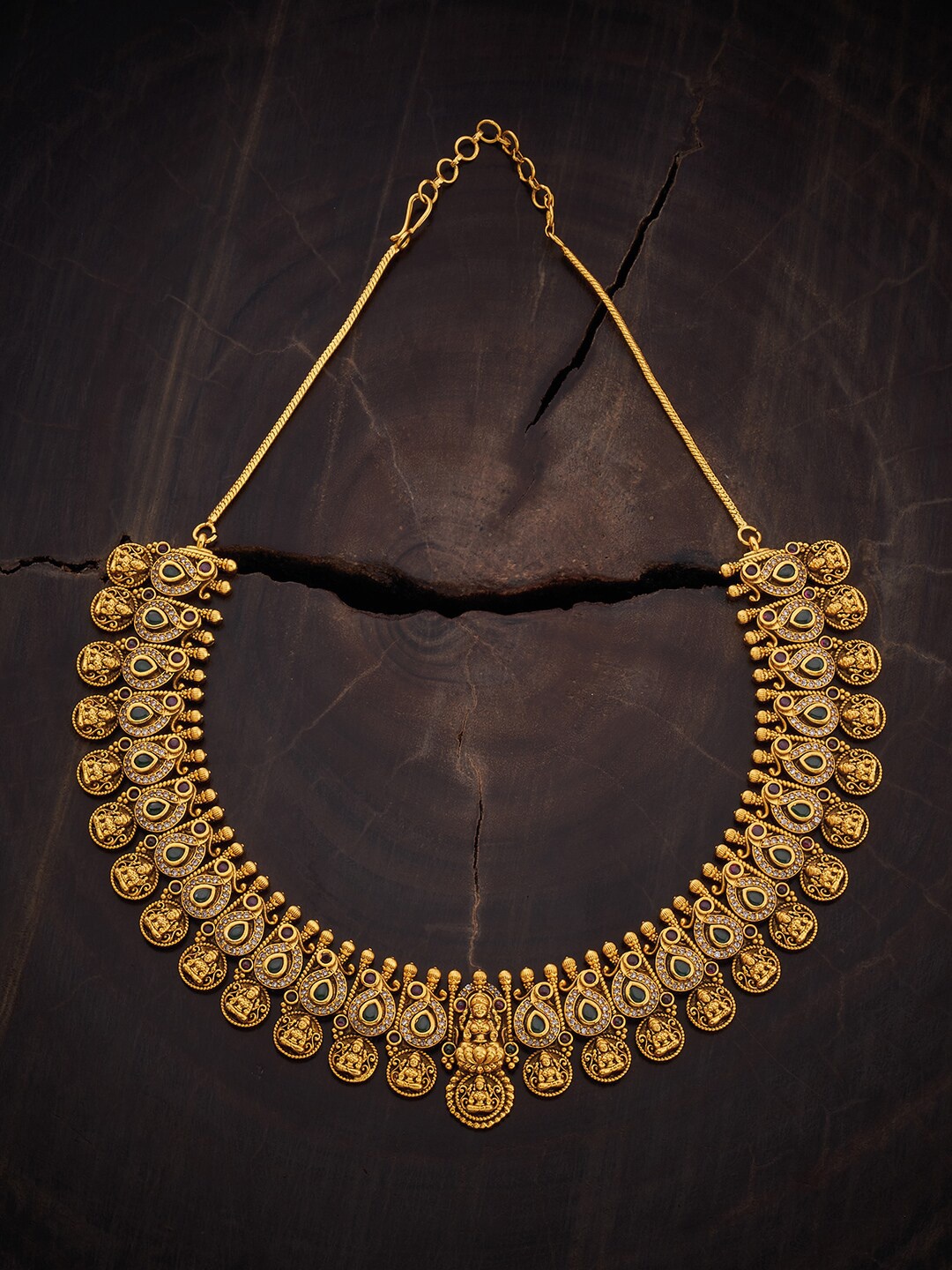 

Kushal's Fashion Jewellery Gold-Plated Antique Necklace