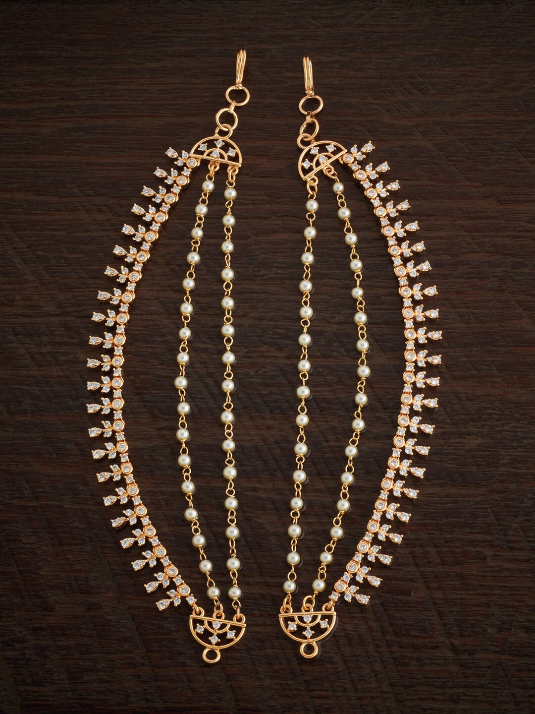

Kushal's Fashion Jewellery Set of 2 Embellished Hair Accessory Set, Gold