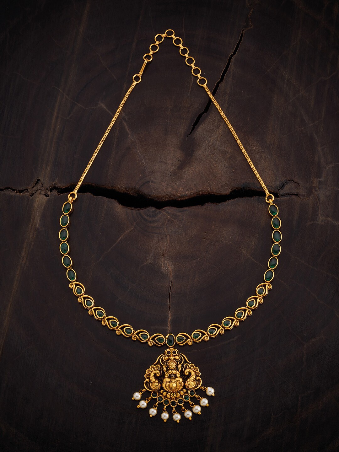 

Kushal's Fashion Jewellery Copper Gold-Plated Antique Necklace