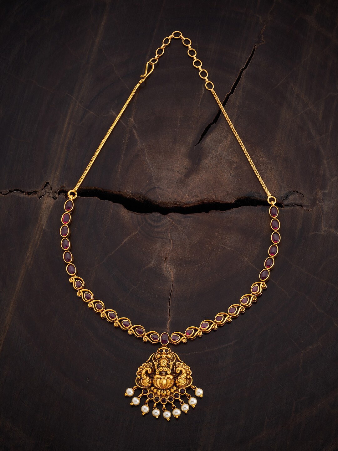 

Kushal's Fashion Jewellery Gold-Plated Antique Necklace