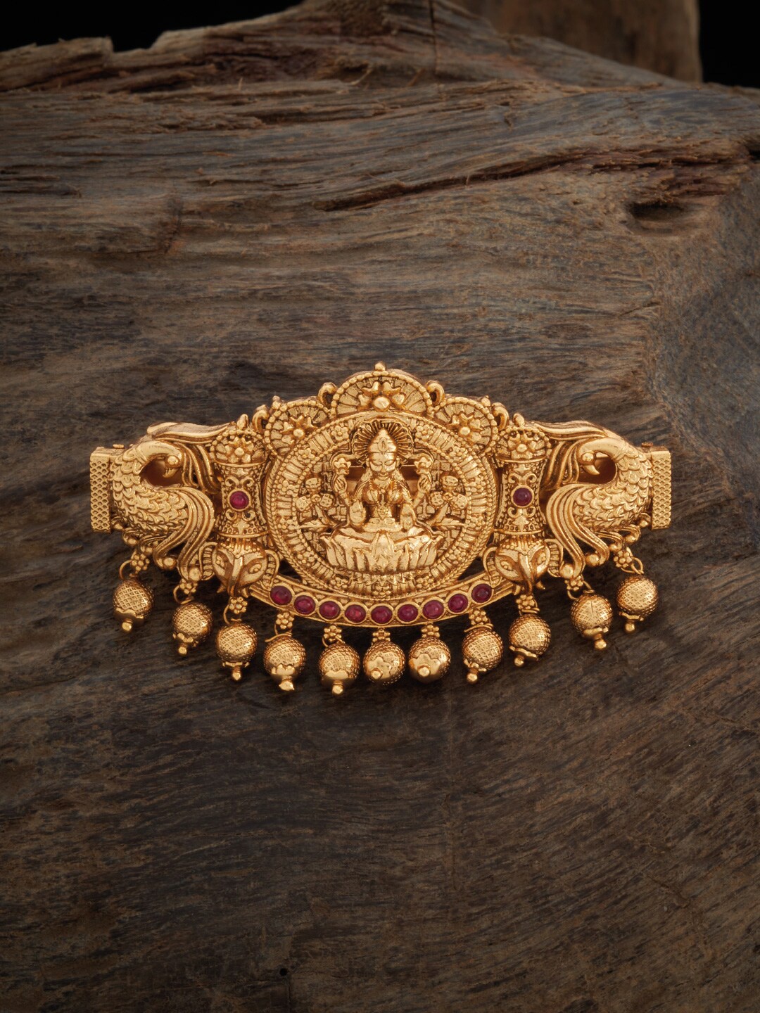 

Kushal's Fashion Jewellery Gold Plated Embellished French Barrette