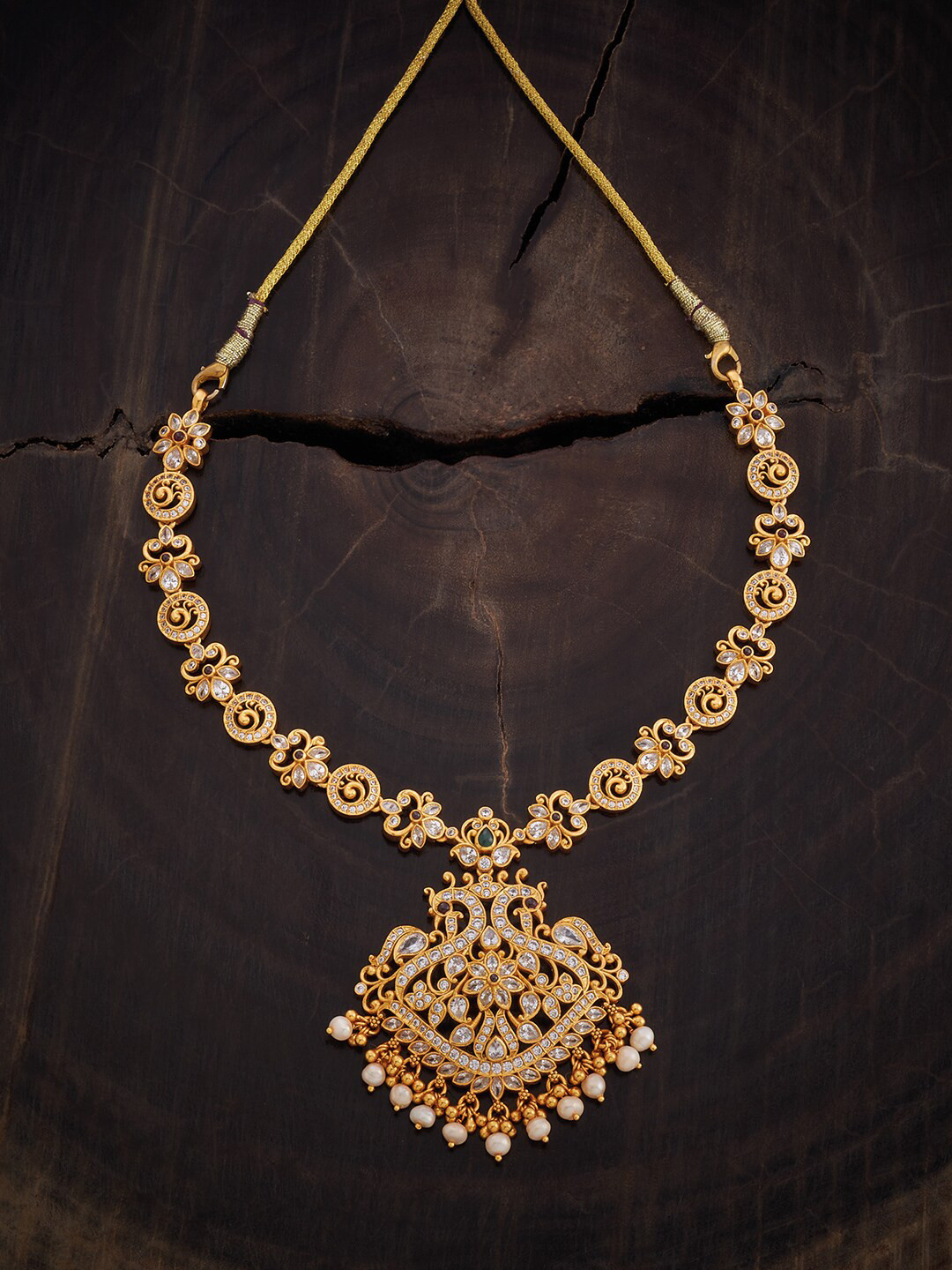 

Kushal's Fashion Jewellery Gold-Plated Antique Necklace