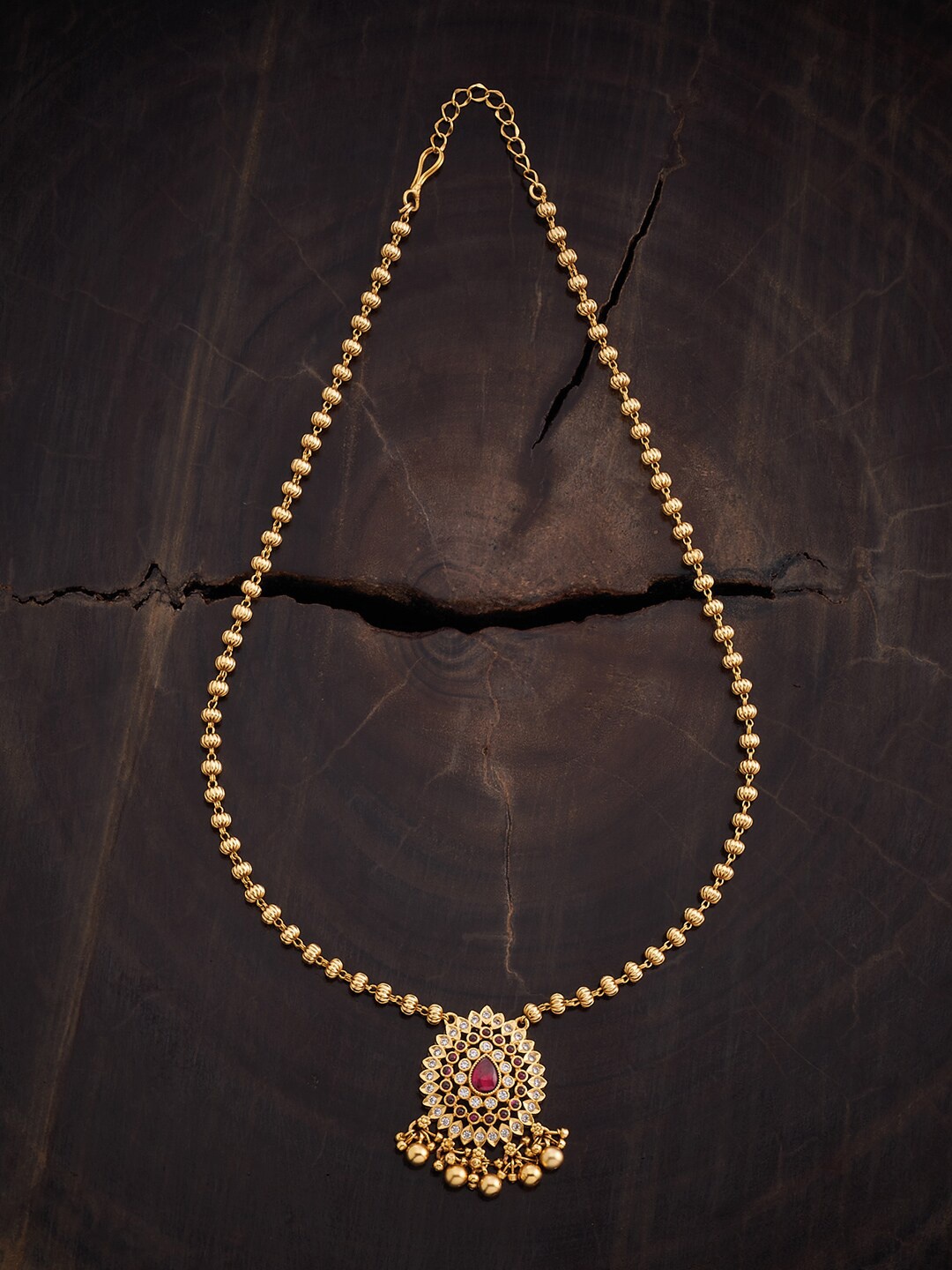 

Kushal's Fashion Jewellery Gold-Plated Artificial Beads Antique Necklace