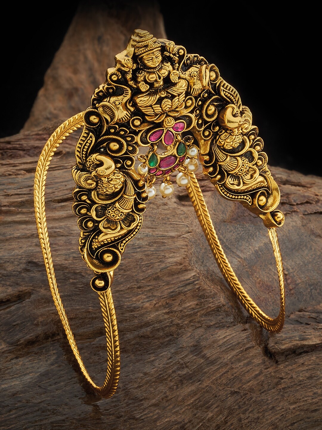 

Kushal's Fashion Jewellery Gold-Plated Antique Armlet Bracelet