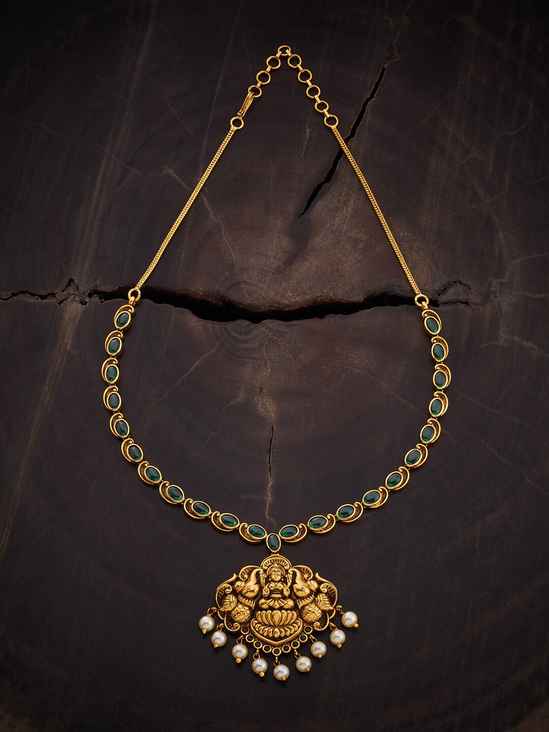 

Kushal's Fashion Jewellery Gold-Plated Antique Necklace