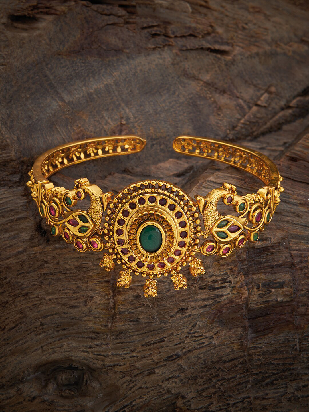 

Kushal's Fashion Jewellery Gold-Plated Antique Armlet Bracelet