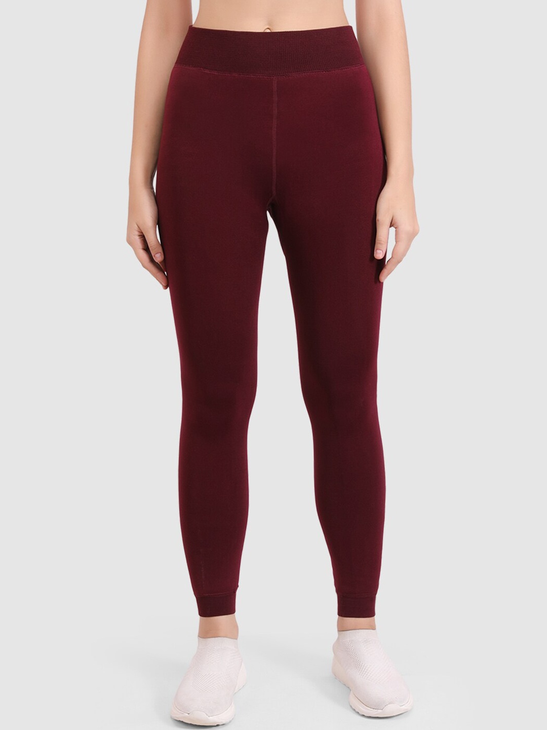 

BRACHY Women Warm Fur Woollen Thermal Bottoms, Maroon