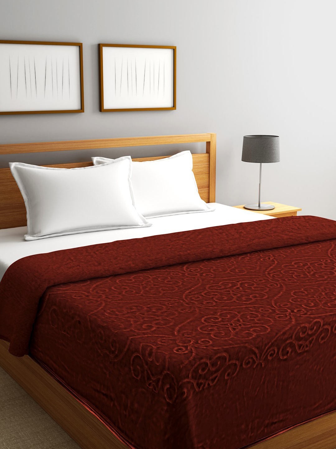 

Home Sizzler Brown Floral Mink Heavy Winter 350 GSM Double Bed Blanket