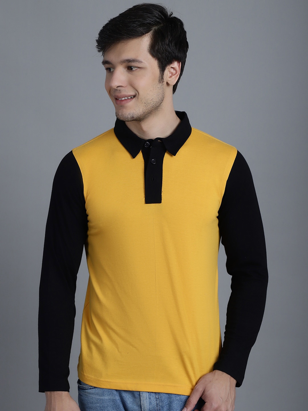 

Friskers Polo Collar Slim Fit T-shirt, Yellow