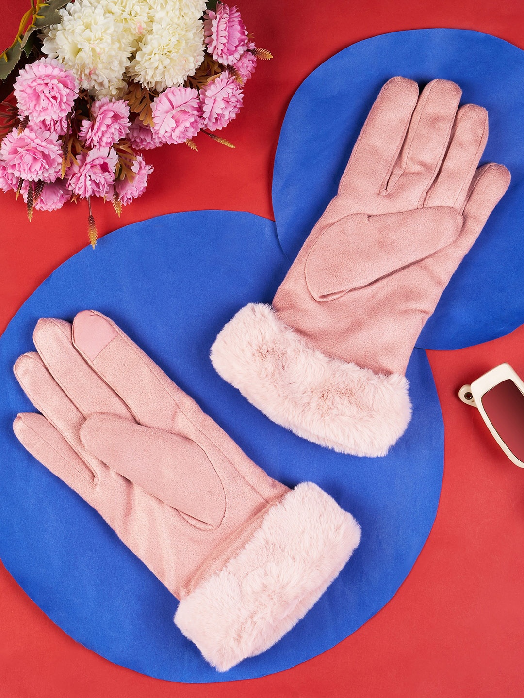 

Forever Glam by Pantaloons Wrist-Length Gloves, Pink