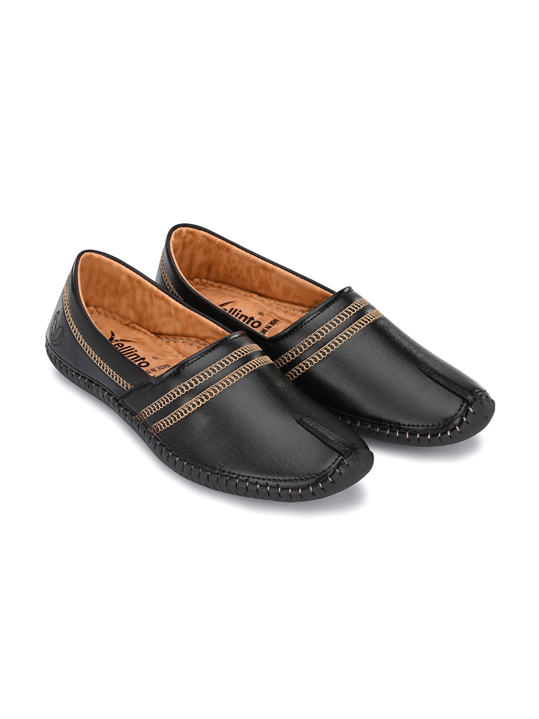 

Vellinto Men DELIGHT Lightweight Ethnic Mojaris, Black