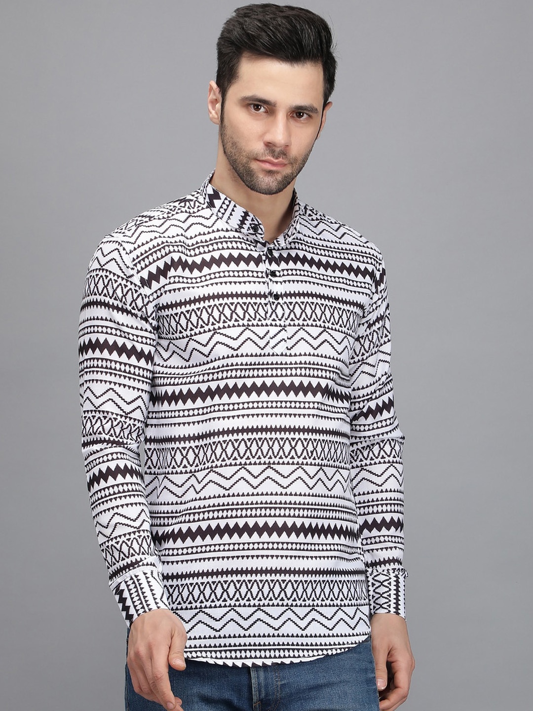 

Bought First Tribal Printed Indie Prints Cotton Kurta, Black