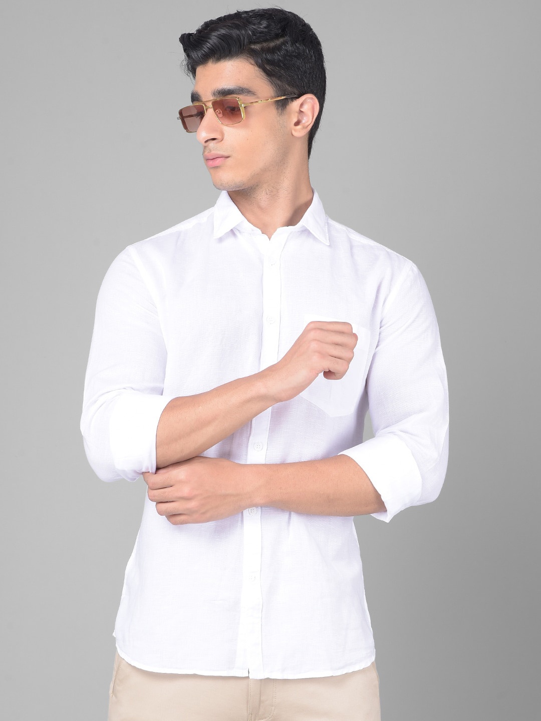 

Crimsoune Club Slim Fit Casual Shirt, White