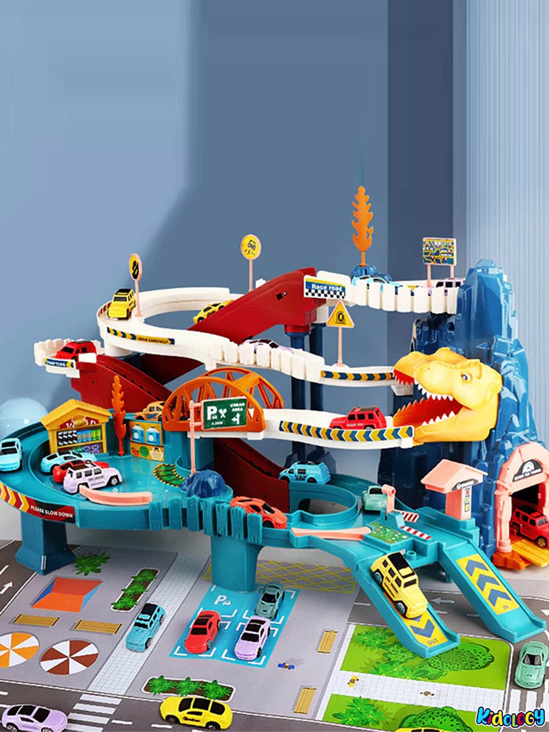 

Kidology Kids Dinasour Road Rail, Blue