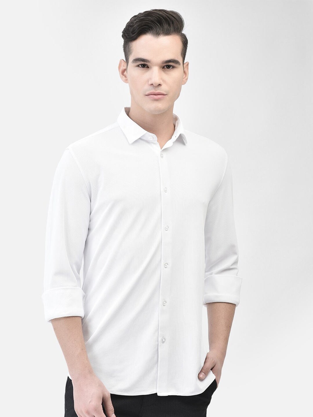 

Crimsoune Club Slim Fit Casual Shirt, White