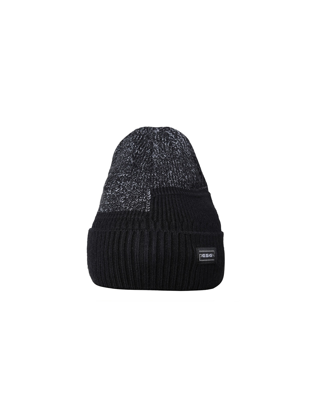 

LOOM LEGACY Self Designed Acrylic Wool Beanie, Black