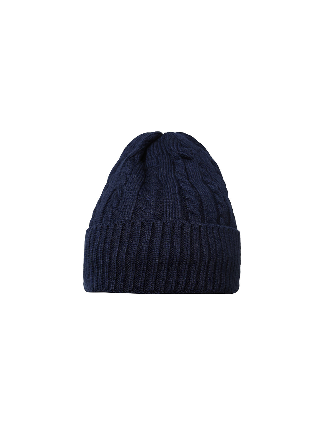 

LOOM LEGACY Men Self Design Acrylic Wool Beanie, Navy blue