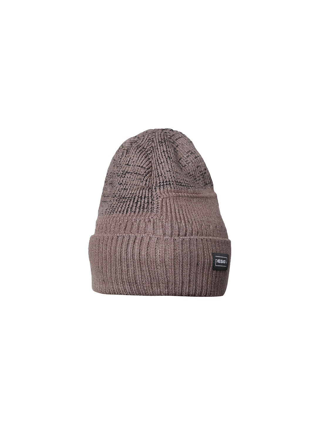 

LOOM LEGACY Men Self Design Acrylic Wool Beanie, Brown