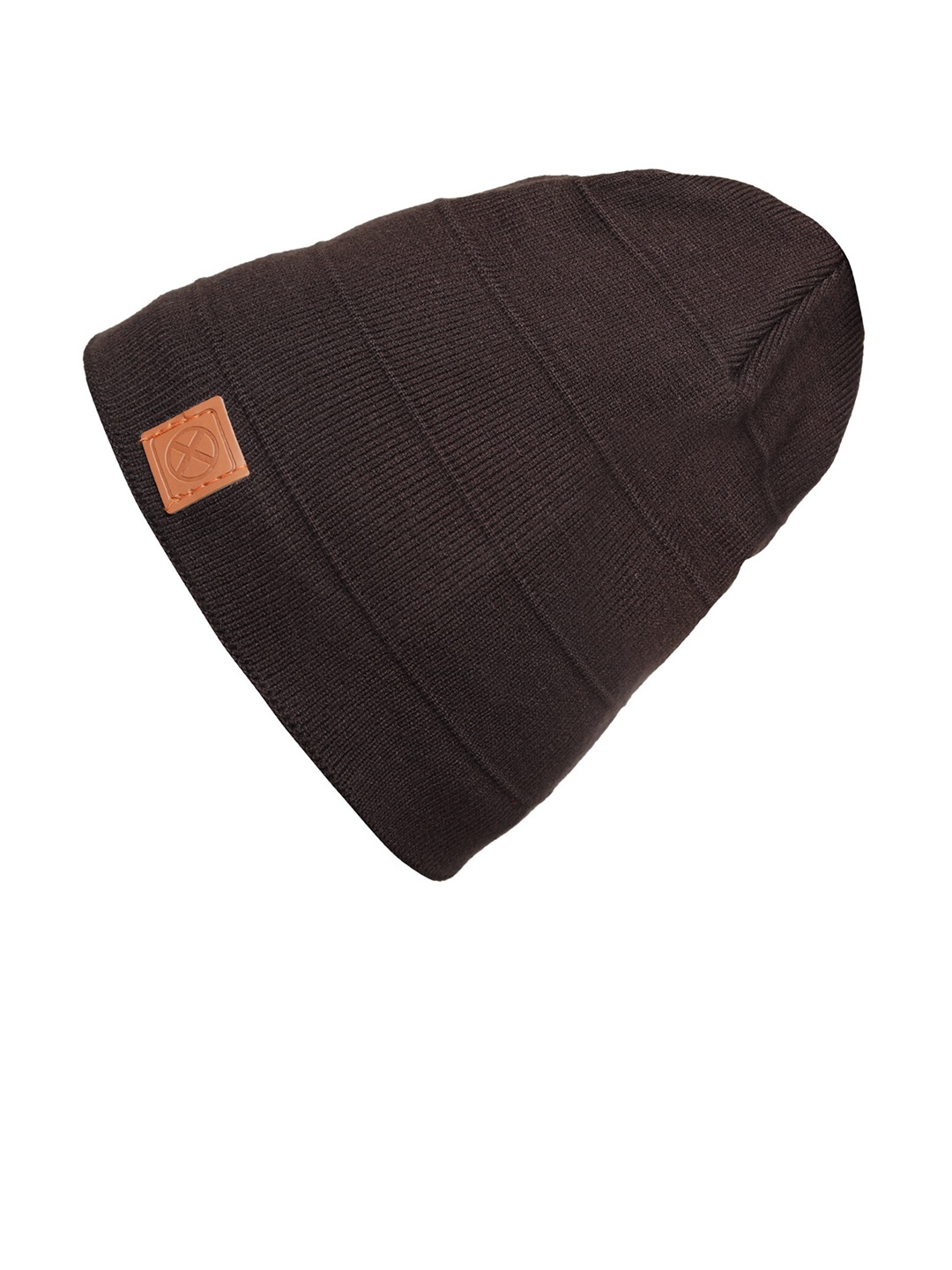 

LOOM LEGACY Self Designed Acrylic Wool Beanie, Brown