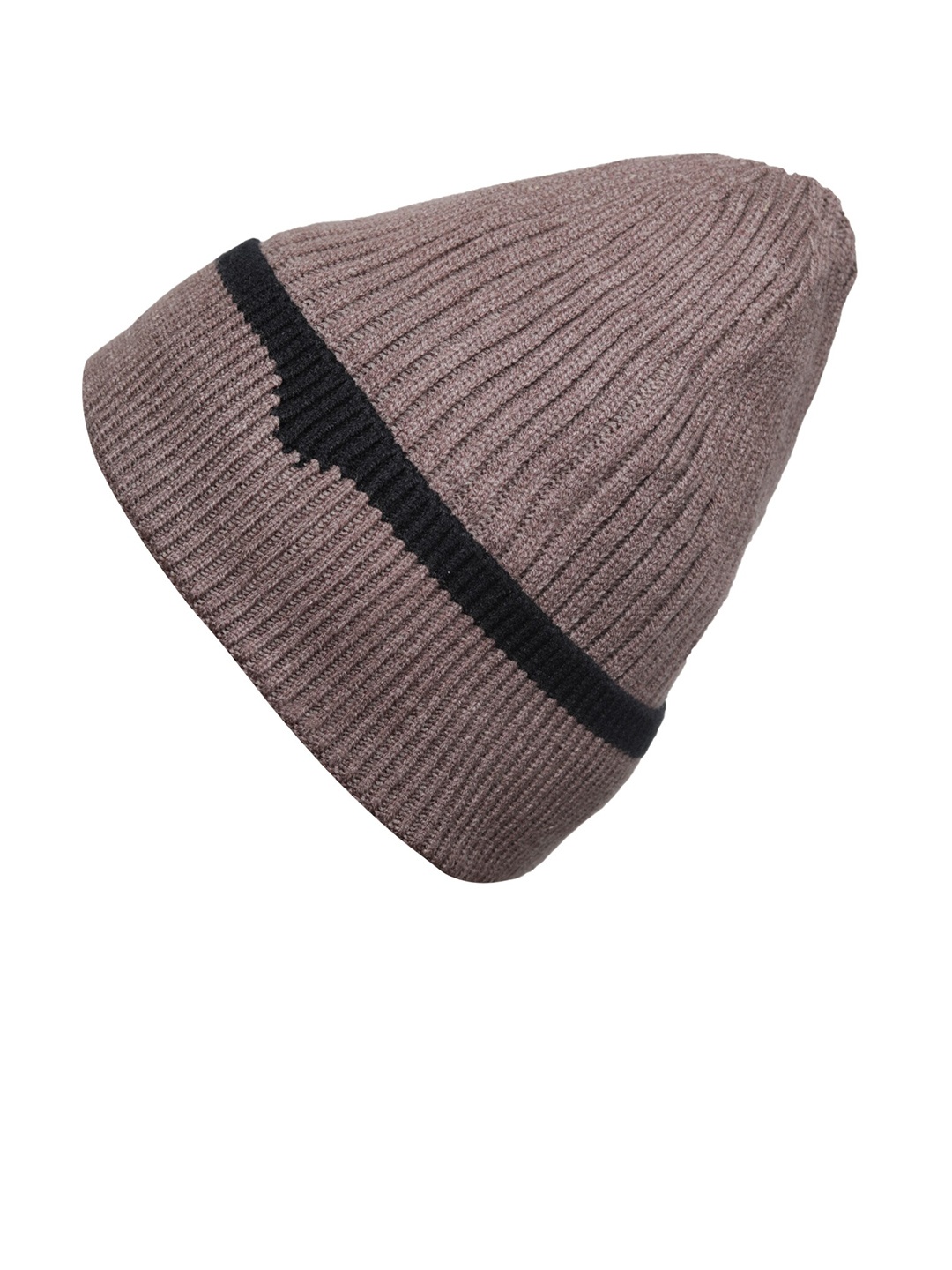 

LOOM LEGACY Self Designed Acrylic Wool Beanie, Brown