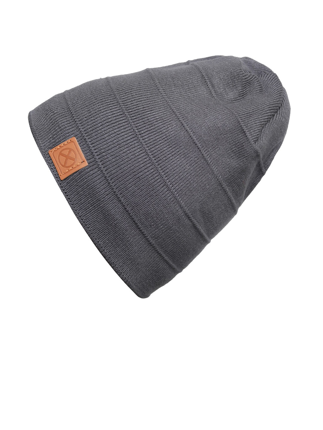 

LOOM LEGACY Men Self Design Acrylic Beanie, Grey