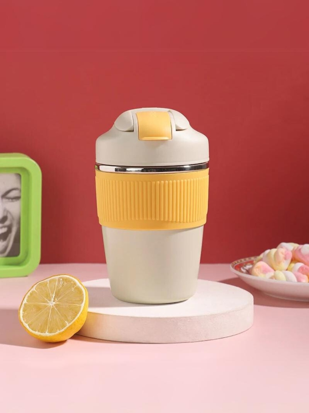 

YELONA Yellow Insulated Stainless Steel Coffee Tumbler