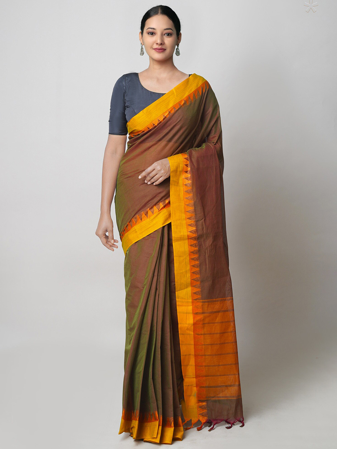 

Unnati Silks Handloom Chettinad Saree, Green