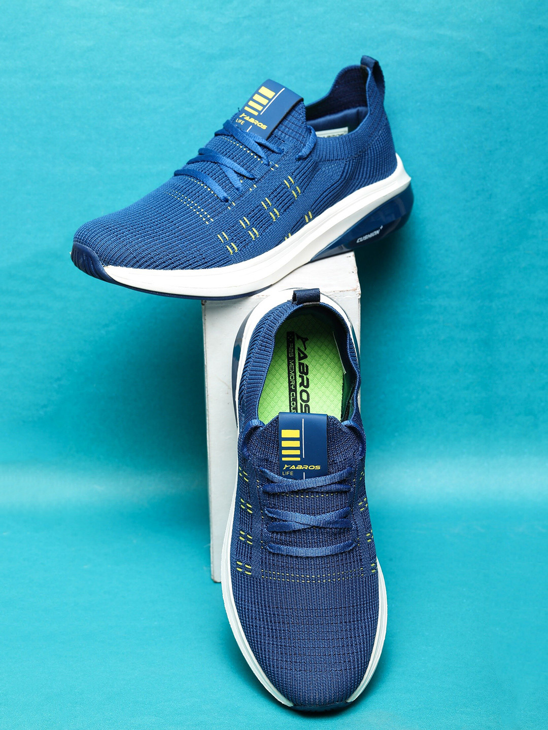 

ABROS Men Ken Lace-Up Running Shoes, Blue