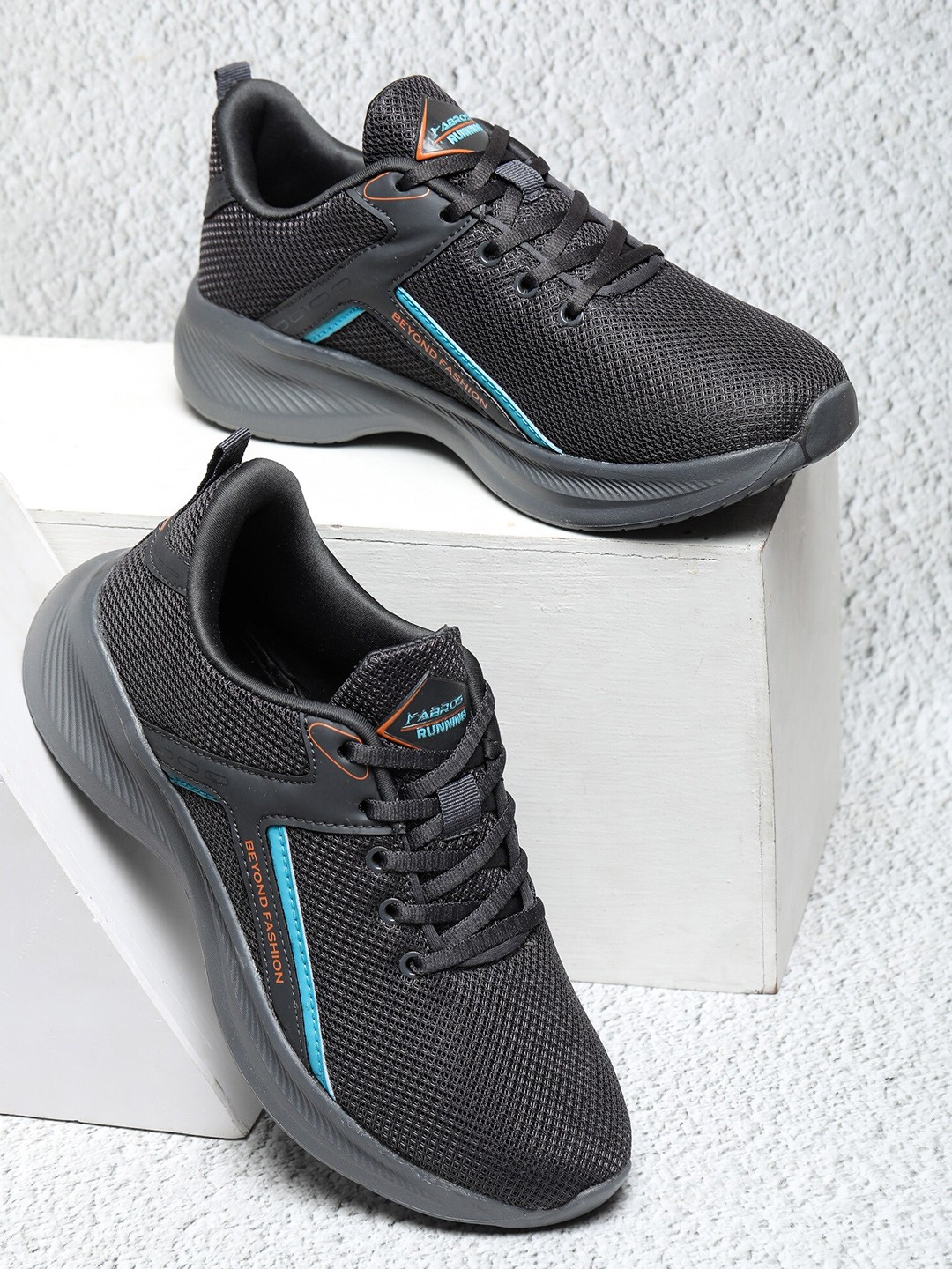 

ABROS Men Snap Running Sports Shoes, Grey