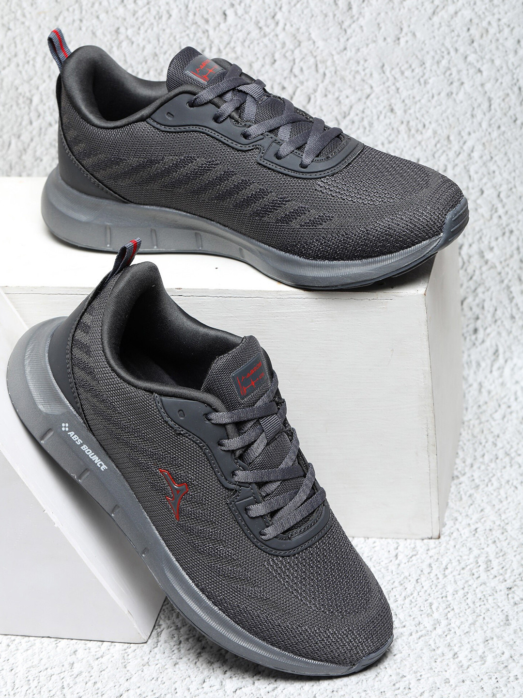 

ABROS Men Duster Lace-Up Running Shoes, Grey