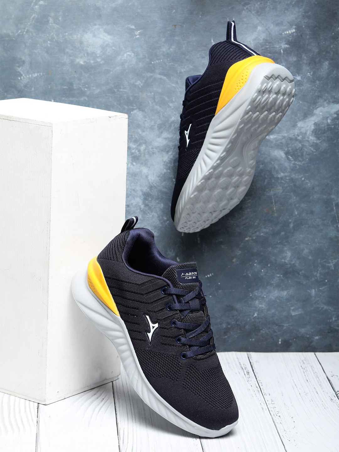 

ABROS Men ROGER Mesh Running Shoes, Navy blue