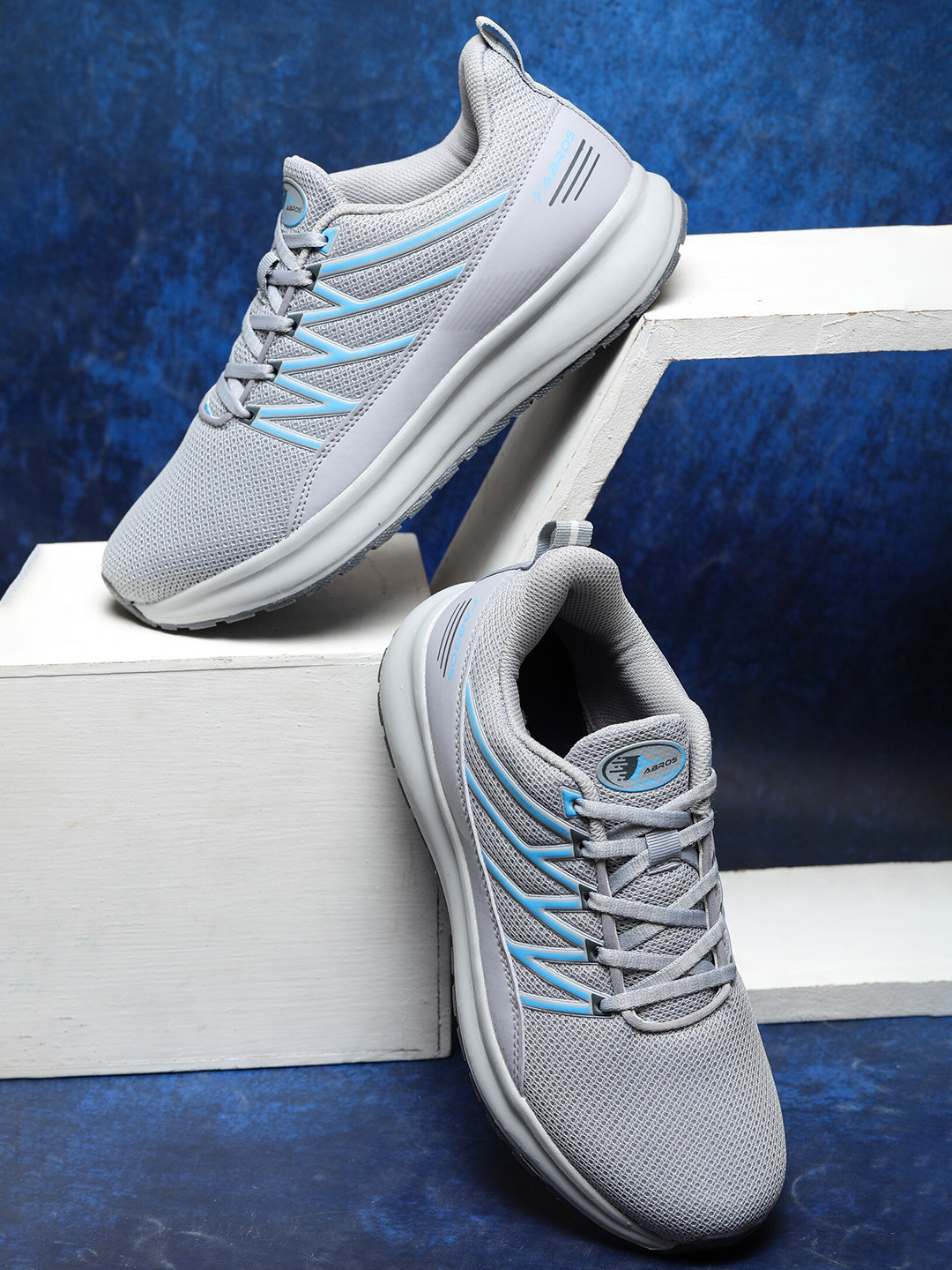 

ABROS Men Vintage Lace-Up Running Shoes, Grey