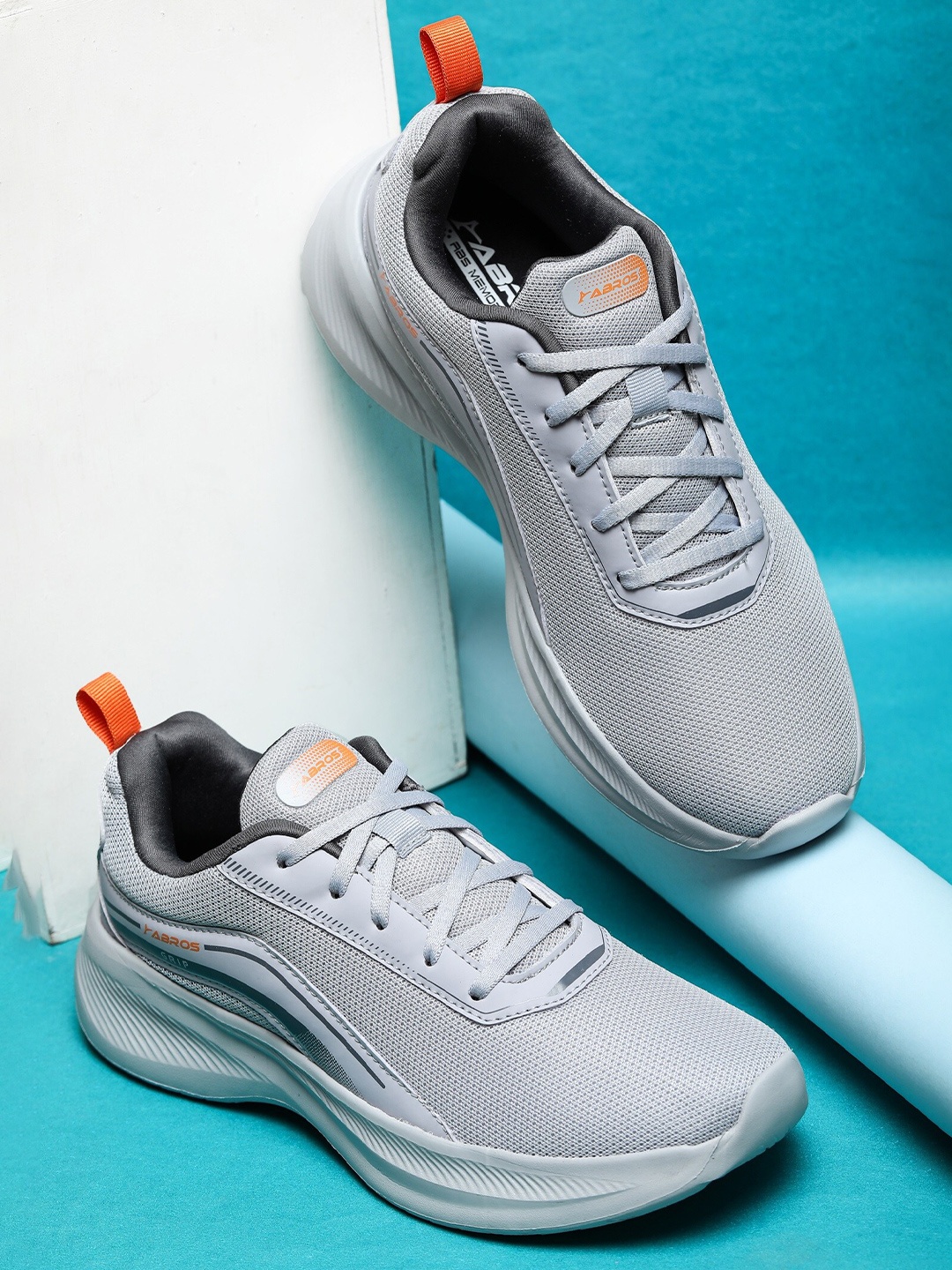

ABROS Men Eeco Lace-Up Running Shoes, Grey