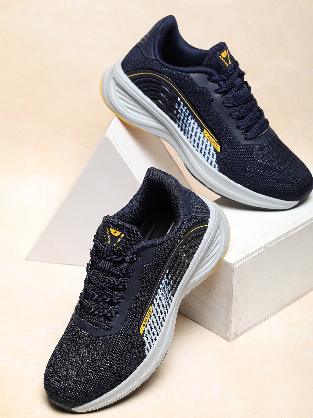

ABROS Men Fazer Lace-Up Running Shoes, Navy blue
