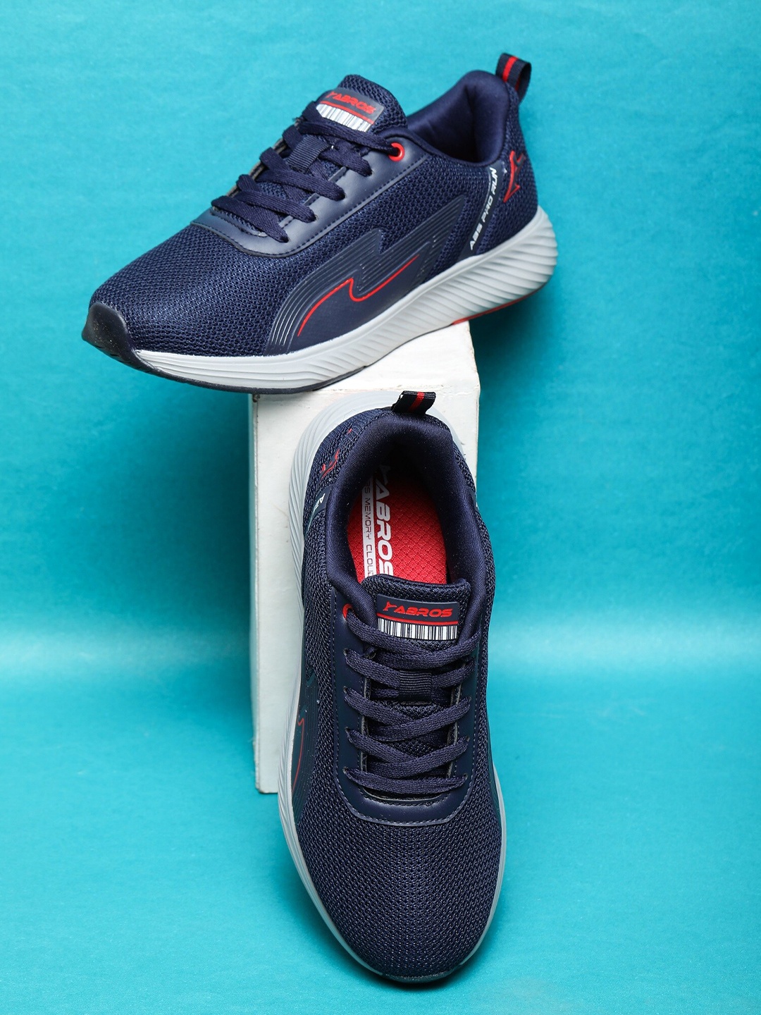 

ABROS Men Sail Lace-Up Running Shoes, Navy blue