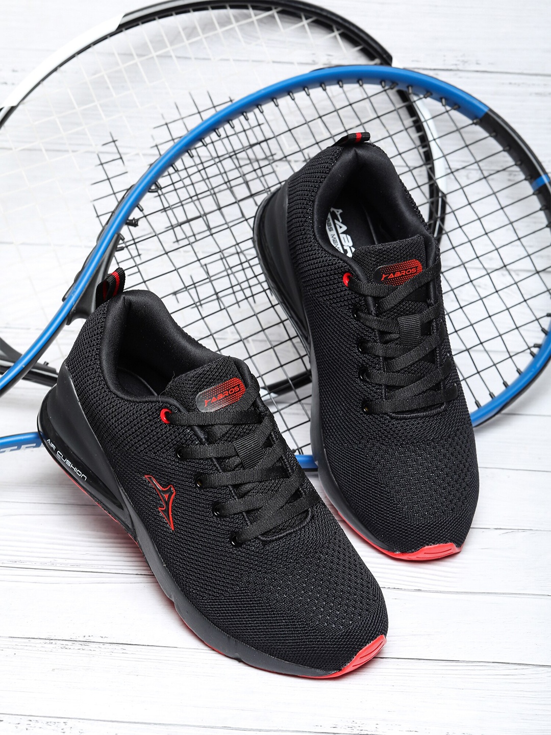 

ABROS Men Tashan Lace-Up Running Shoes, Black