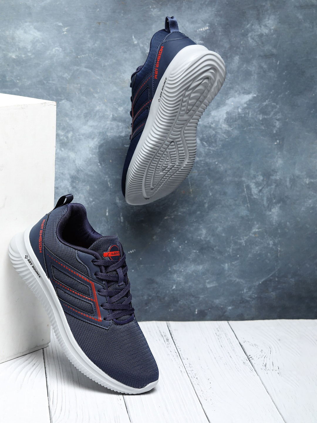 

ABROS Men PALMER Mesh Running Shoes, Navy blue