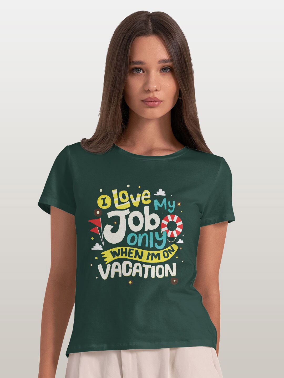

macmerise Typography Printed Bio Finish Cotton T-shirt, Green