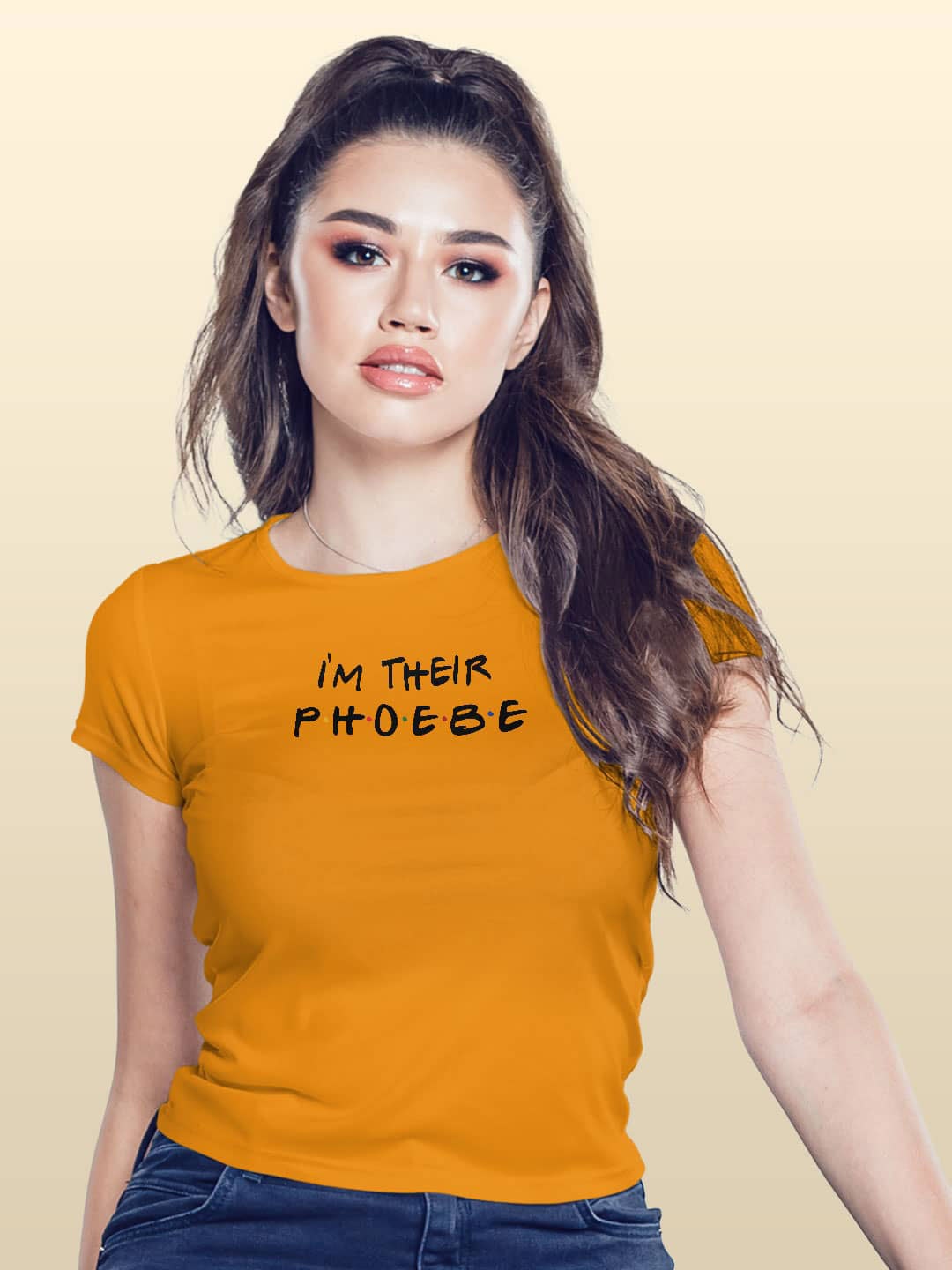 

macmerise Friends Typography Printed Cotton Bio Finish T-shirt, Yellow