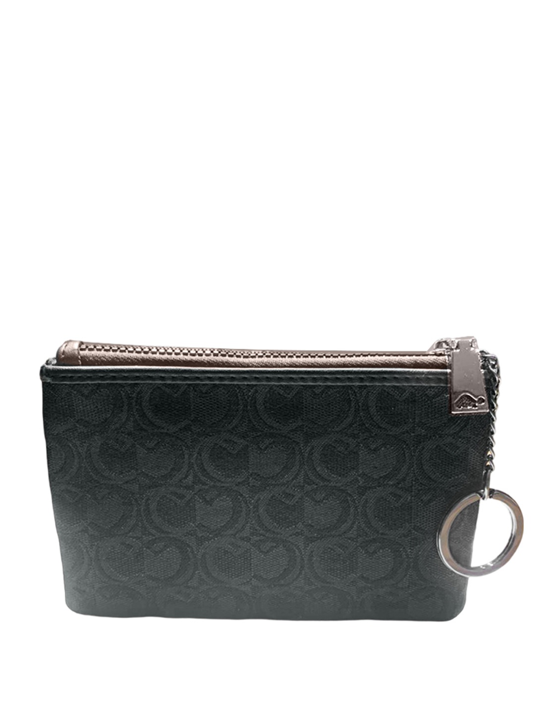 

CARPISA Women Black & Grey Abstract Woven Design Card Holder