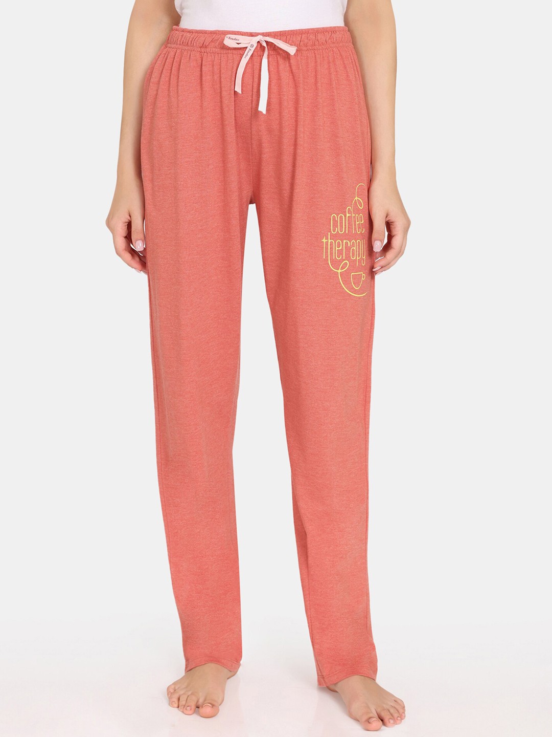 

Rosaline by Zivame Women Printed Stretchable Lounge Pants, Orange