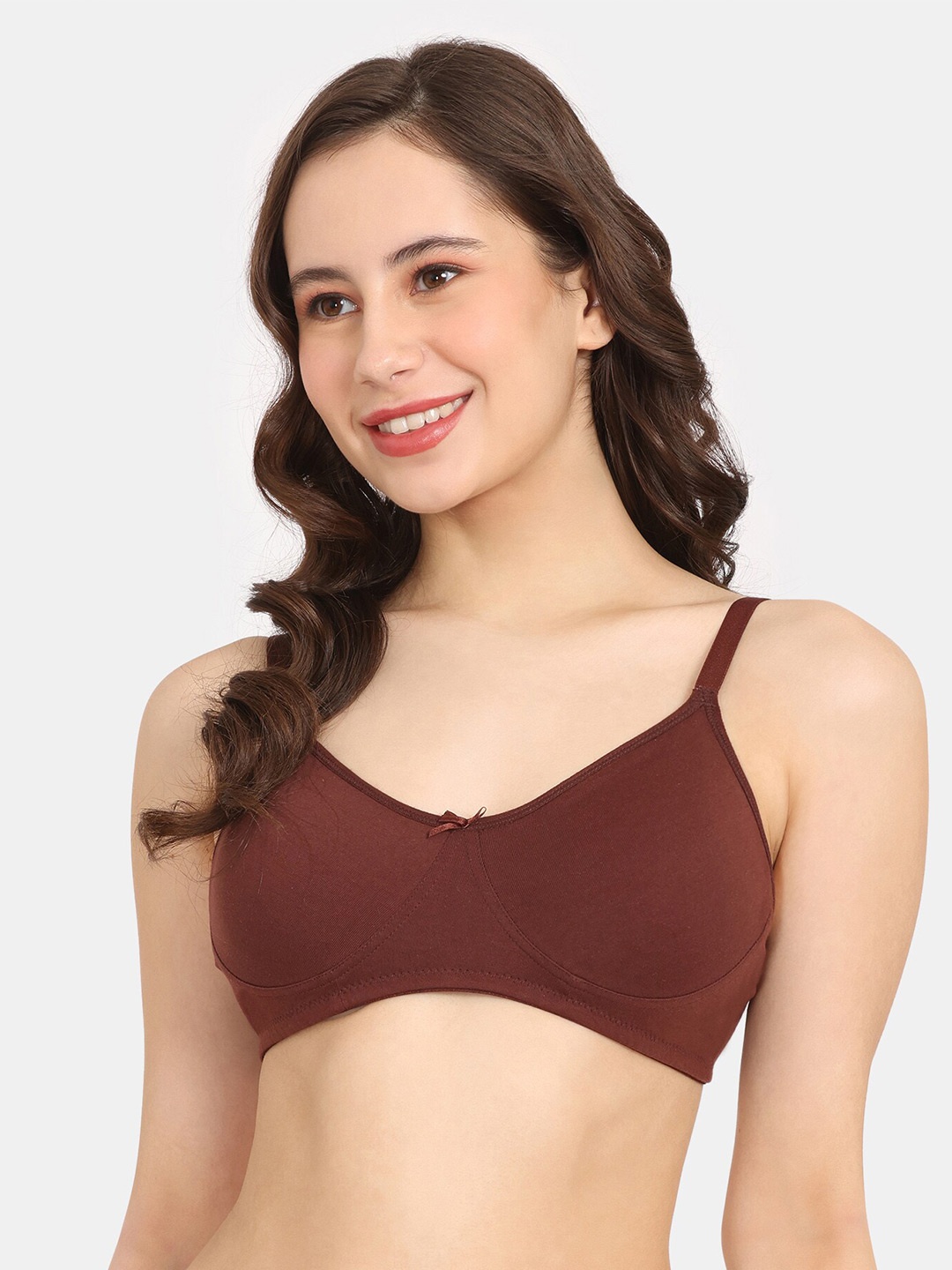 

Rosaline by Zivame Half Coverage Lightly Padded T-shirt Bra - All Day Comfort, Purple