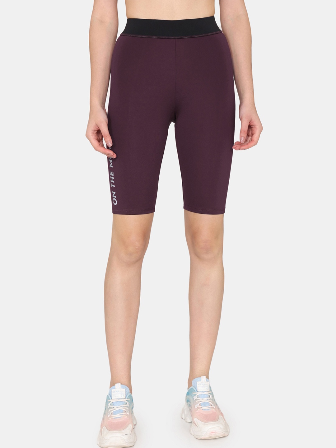 

Zelocity by Zivame Women Skinny Fit Training Or Gym Sports Shorts, Brown
