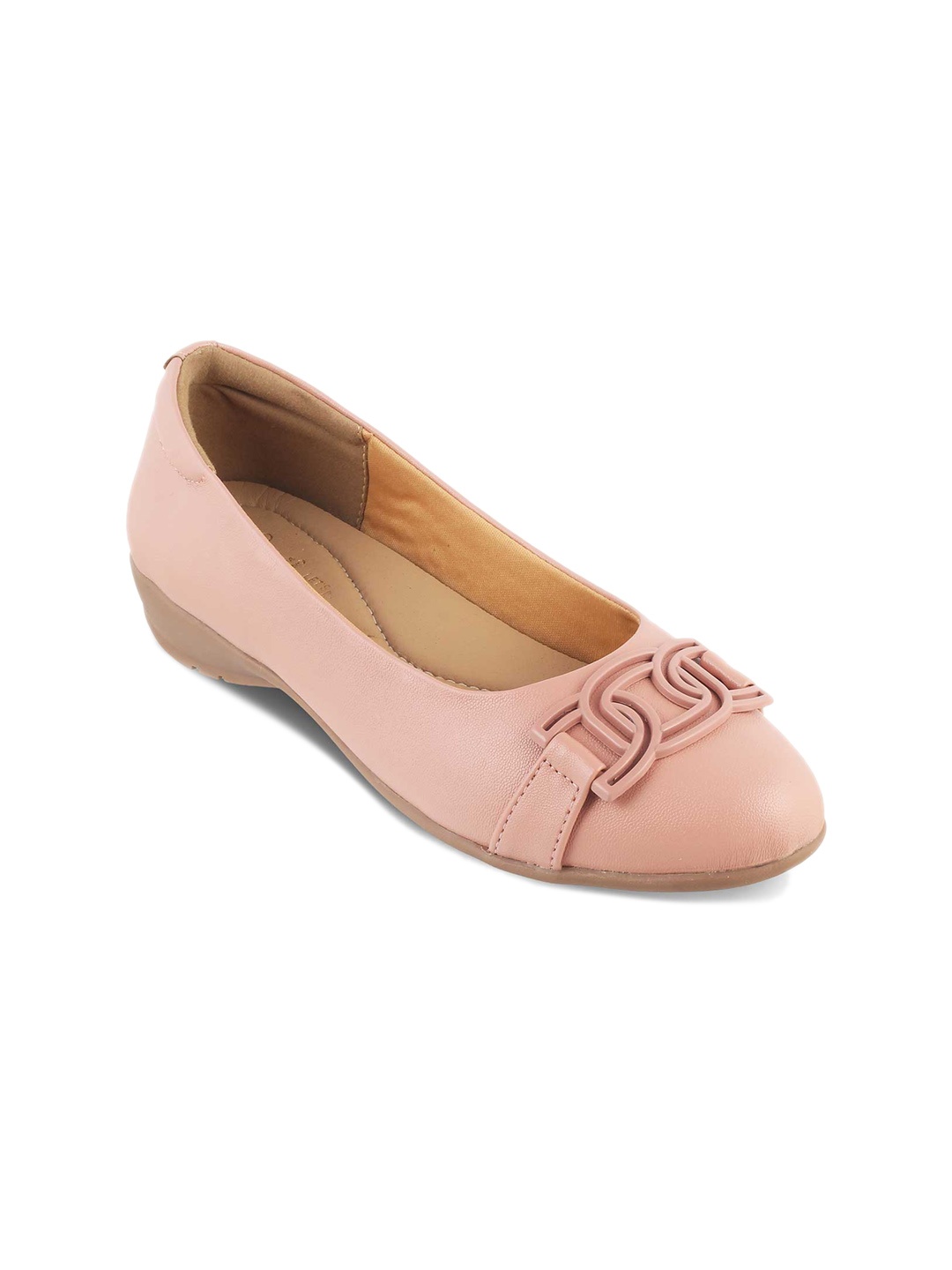 

Tresmode GEOM Embellished Round Toe Ballerinas, Pink