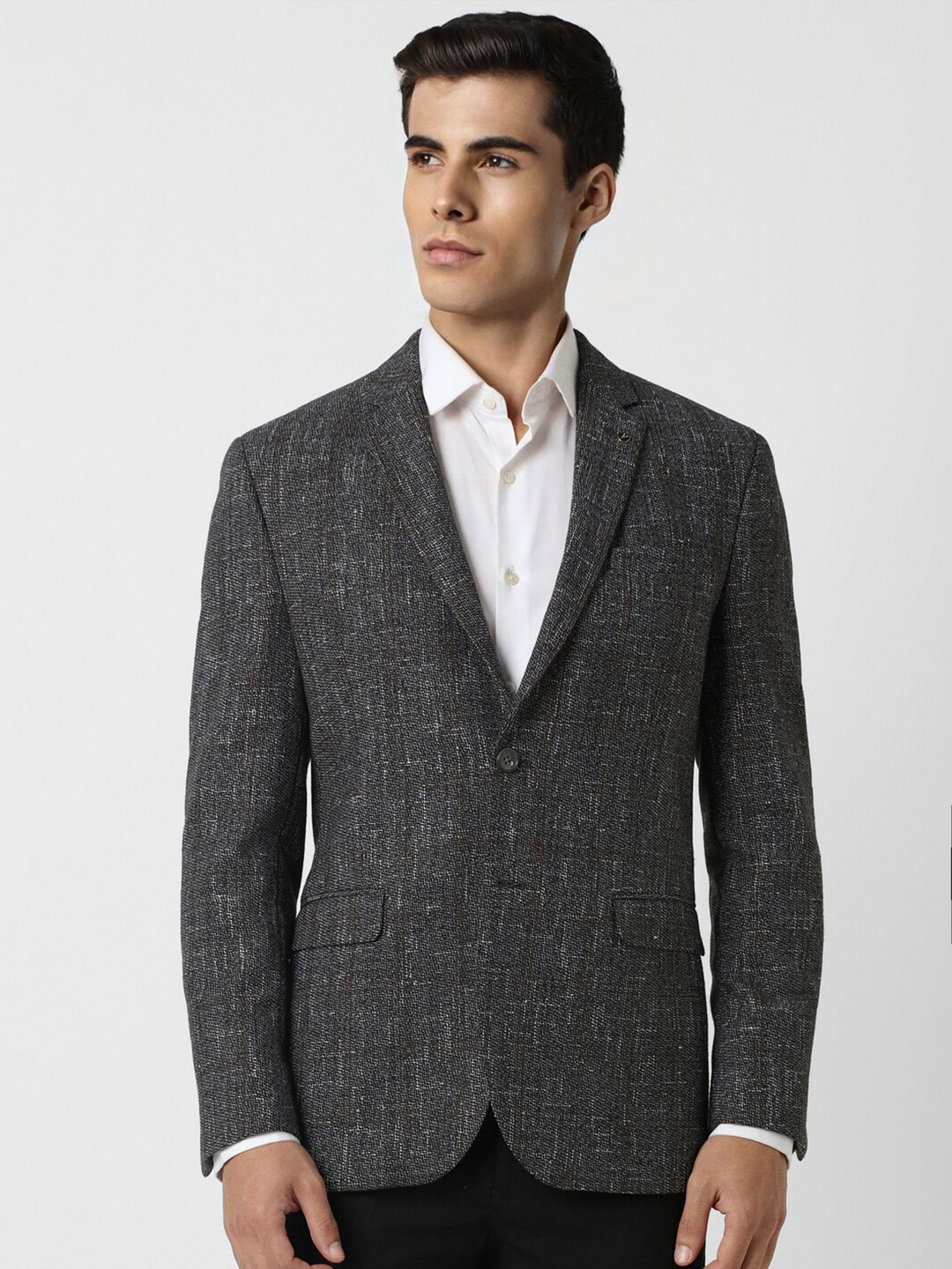 

Van Heusen Slim Fit Self Design Formal Blazer, Charcoal