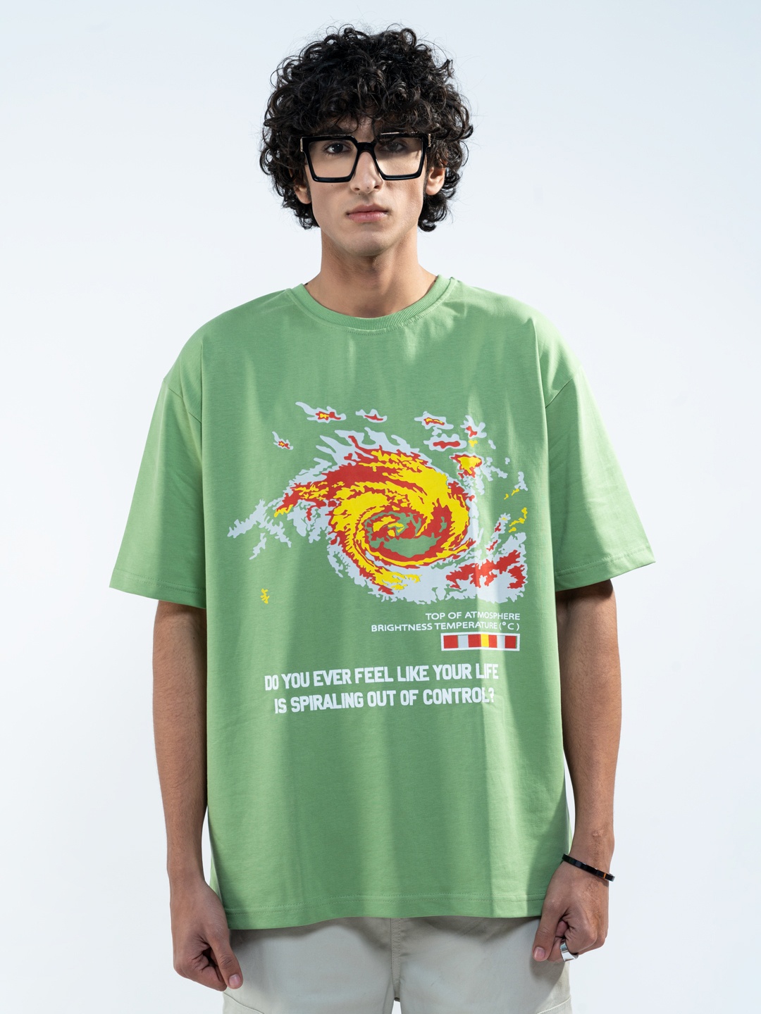 

UNRL Printed Pure Cotton Relaxed Fit T-shirt, Green